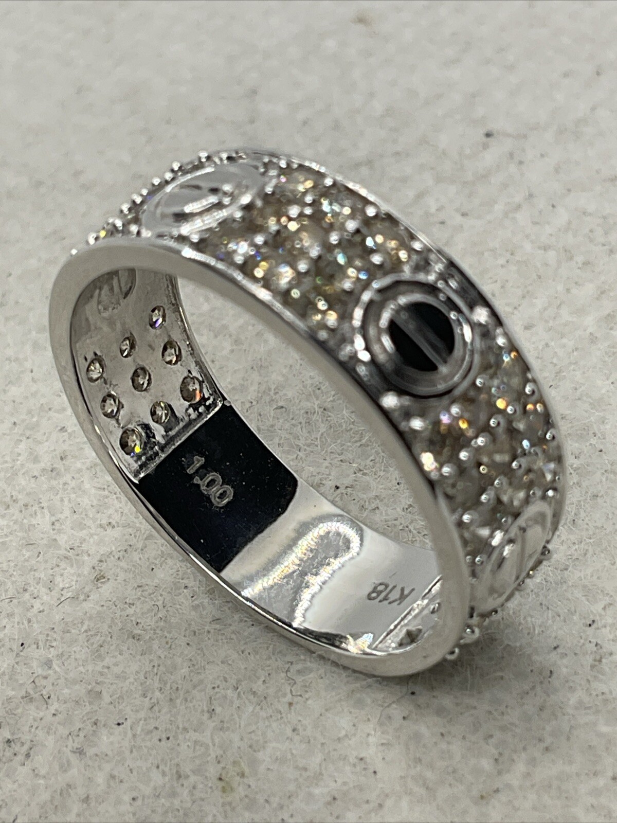 Solid 18K White Gold Diamond CUSTOMIZED Wedding S… - image 5