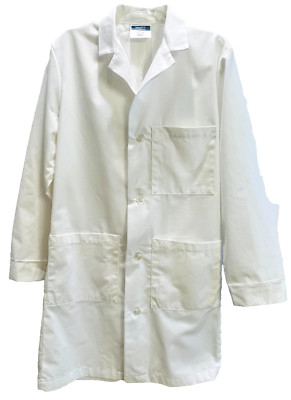 EUC Meta Medical/Lab Coat, White, 3 Pockets, Pleated, Style #1963 11, Size 34