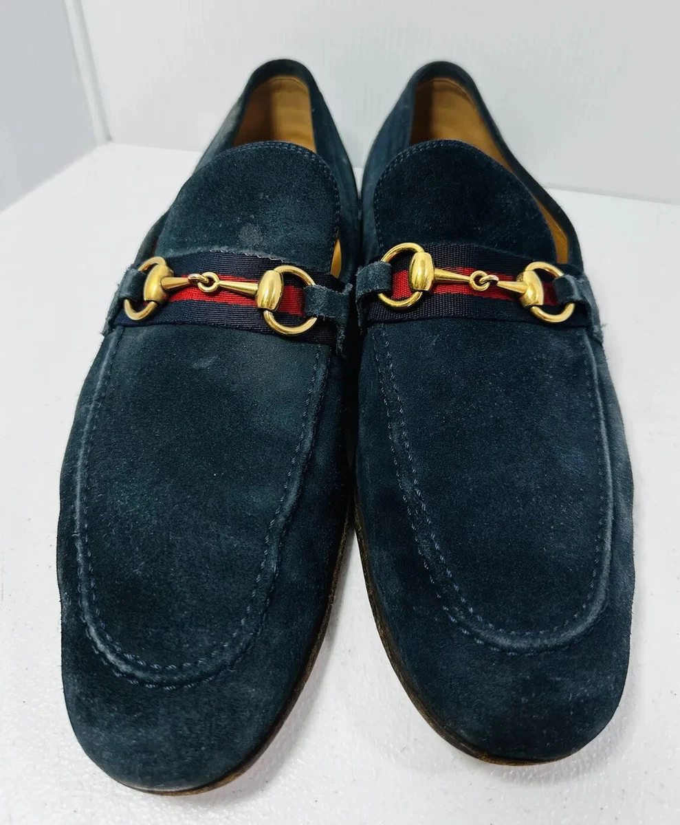 Mens navy gucci loafers cheap