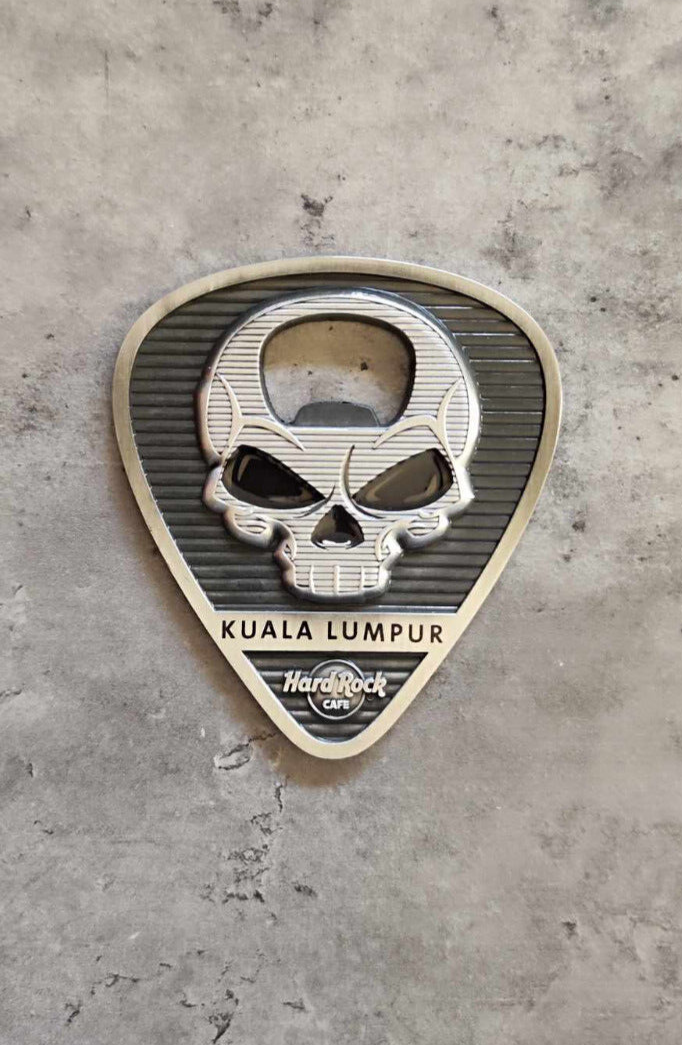 HARD ROCK CAFE KUALA LUMPUR SKULL GUITAR PICK BOTTLE OPENER eBay