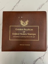 45 Golden Replicas of United States Stamps Surfaces 22K Gold Great Collection