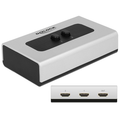 Delock Switch HDMI 2 Port Manual 1080p / Audio & Video/no Extra Power Required