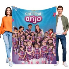 Carinha de Anjo Blanket Warm Soft Flannel Throw for Bed Sofa Couch Birthday Gift