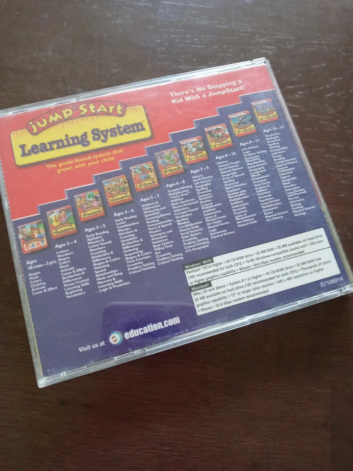 Jump Start Advanced First 1st Grade PC CD-ROM CD Set missing disc 4 - Image 2 of 4