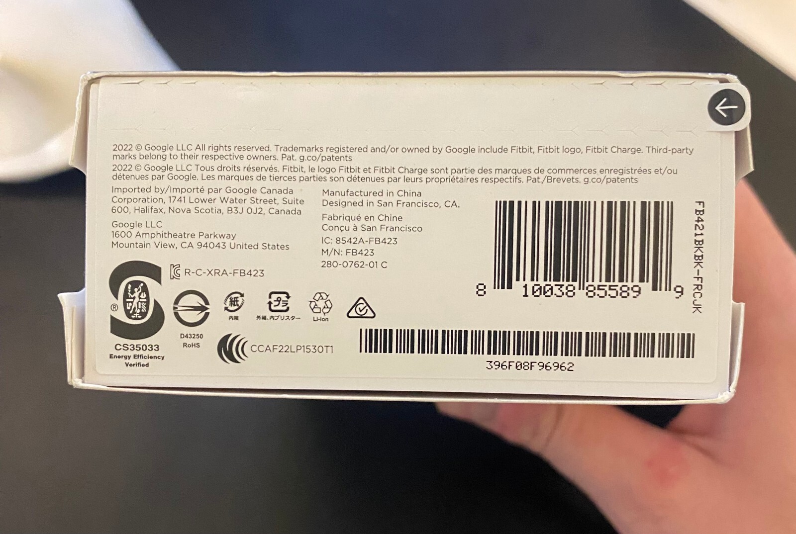 Fitbit Charge 5 Fitness & Health Tracker Black/Graphite Stainless