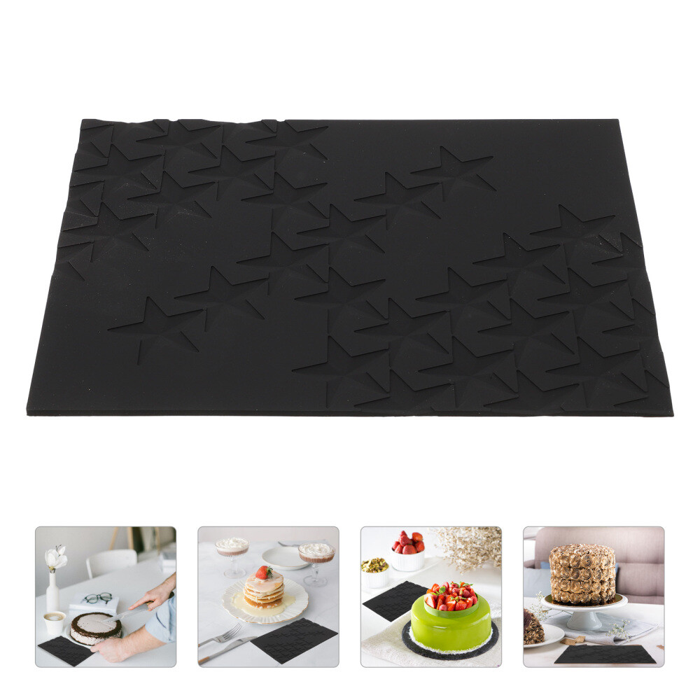 Mousse Silicone Mat Imprint Mats Pentagram Pad Fondant Impression-image