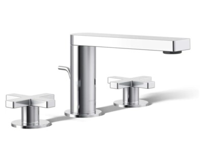 NEW  KOHLER 73060-3-CP Composed Widespread Bathroom Faucet W Drain 