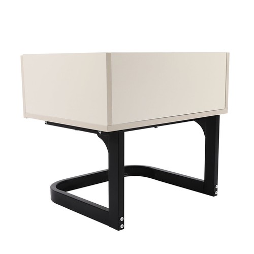 Mesita de noche moderna dormitorio mesa auxiliar con cajón rectangular mesita de noche - Imagen 12 de 24