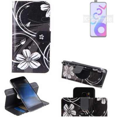 Für Coolpad Cool 6 360° Schutz Hülle Wallet Case Design Blumen