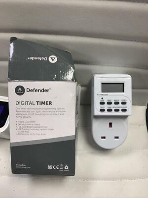 24 Stunden Digitale Zeitschaltuhr Stecker - Elektrischer Schalter Energiespar Timer Standardgröße - 