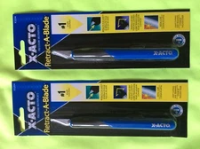 6 New X-acto Knives, Xacto  X3204, 3204, retractable, retract-a-blade