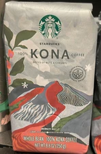 Starbucks 100% Kona Whole Bean Coffee 8.8oz Bag Hawaii Exclusive 2025