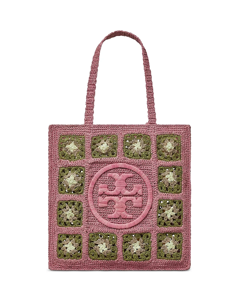 Tory Burch Double T raffia tote bag