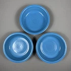 Fiestaware Peacock Blue Soup Cereal Bowls Fiesta HLC USA 6 7/8" Set of 3