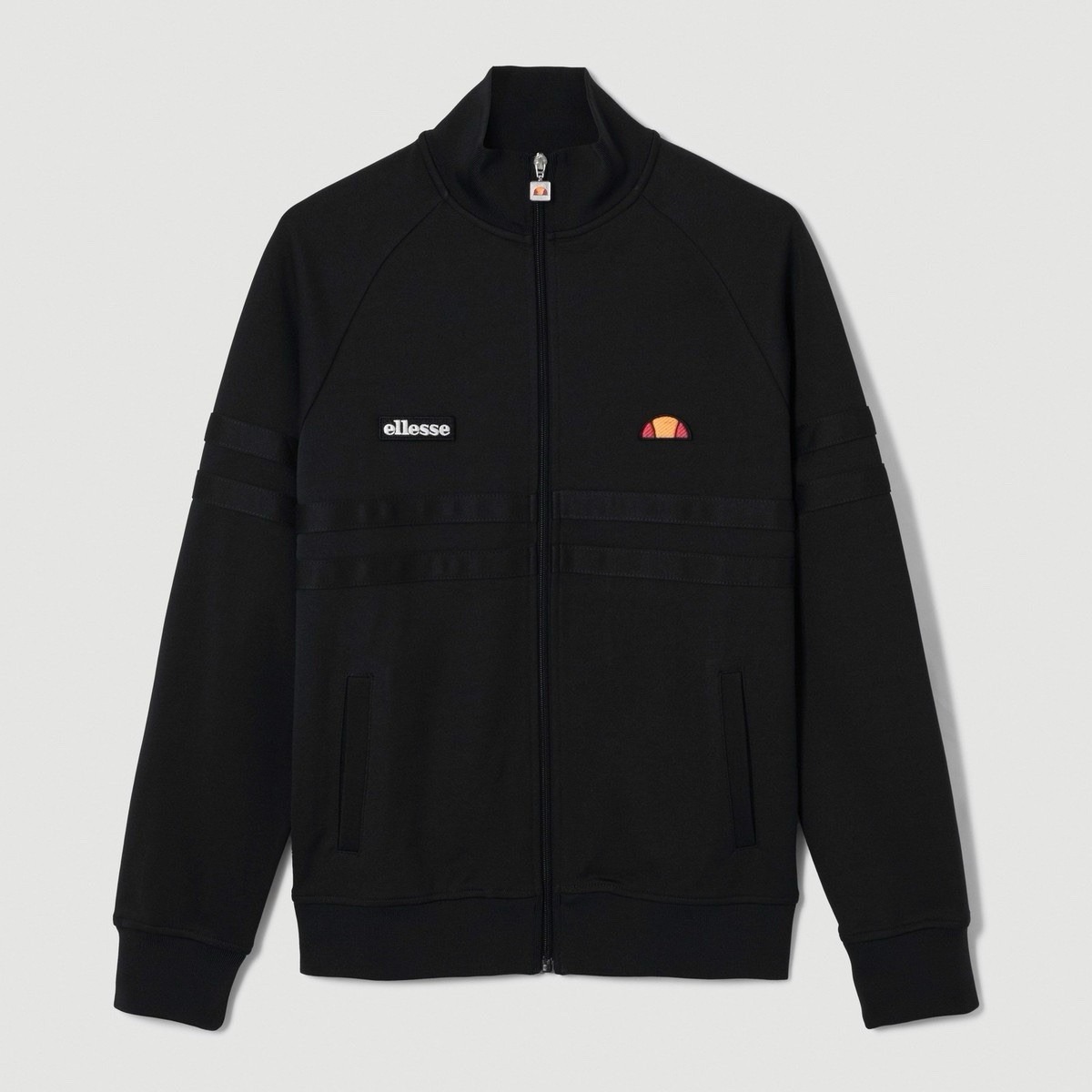 Ellesse Rimini Men's Black Track Jacket Retro Full Zip Size M