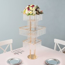 Party Flower Vase Stand for Centerpieces Round Base Wedding Flower Stand 5-Tier