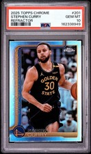 2025-26 Topps Chrome Stephen Curry #201 Refractor PSA 10