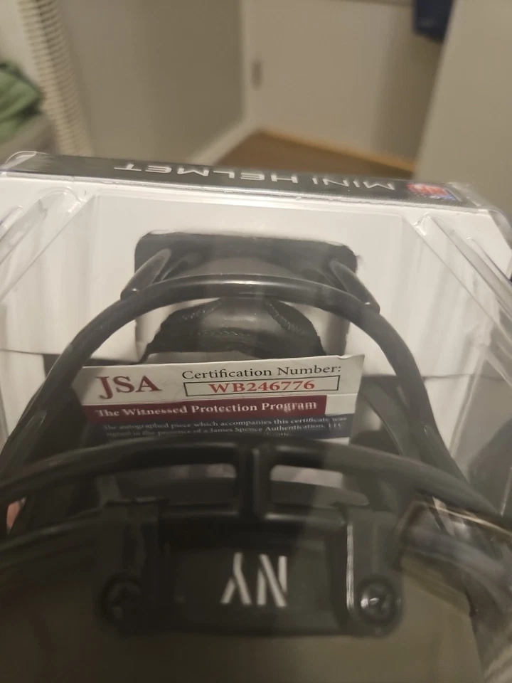 Lawrence Taylor Autographed Signed Giants Salute to Service Mini Helmet JSA RARE - Image 4 of 4