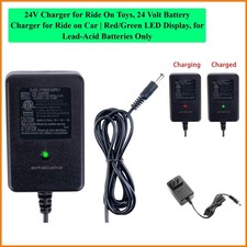 24V Charger for Ride On Toys, 24 Volt Battery Charger for Ride on Car  Red/G...