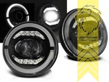 Voll LED Scheinwerfer echtes TFL für Jeep Wrangler TJ LJ JK schwarz Voll LED Scheinwerfer echtes TFL für Jeep Wrangler TJ LJ JK schwarz
