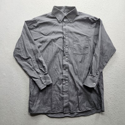 Joseph Abboud Men's Button Down Shirt 16/32-33 Gray Long Sleeve