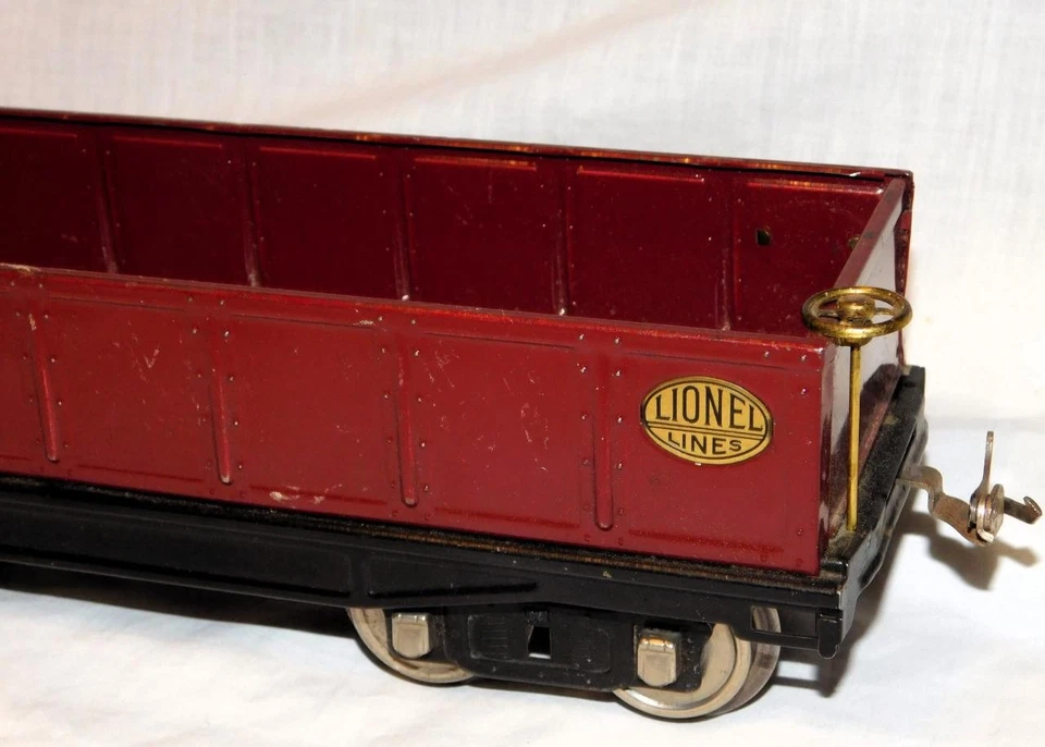 Clean Lionel Train 212 Maroon Wine Gondola Standard Gauge Prewar var D 1920s-30s - Image 4 of 4
