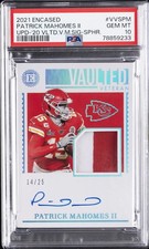 2021 PANINI ENCASED UPDATE #VVSPM PATRICK MAHOMES II 14/25 PSA 10