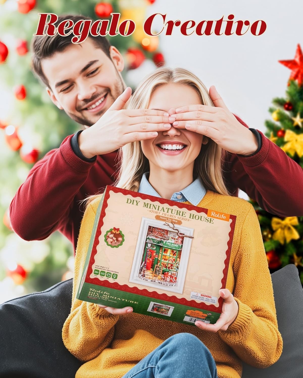 Rolife Santa's Toy Shop Picture frame puzzle 122PCS Christmas Child Gift