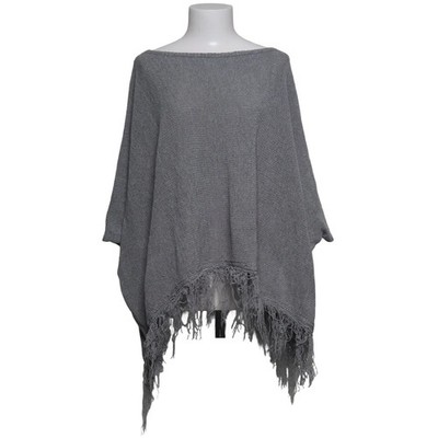 Senes, Poncho, Größe: ONE SIZE, Grau, Acryl, Einfarbig, Damen #CVs