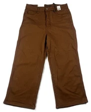 Judy Blue JB88805 High Waist Wide Leg Crop Jeans Womens 13/31 Camel Brown NWT