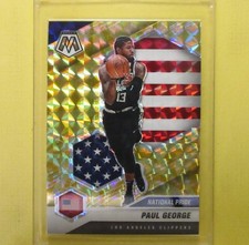 PAUL GEORGE 2020-21 Panini Mosaic Reactive Yellow Prizm #255  Clippers