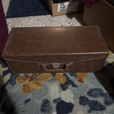 Vintage 8 Track 24 Tape Carry Case Brown Vinyl Faux Leather Made in USA 