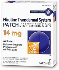 Nicotine Transdermal System Patch Stop Smoking Aid Step 2 14 mg 7 Count exp 5/25