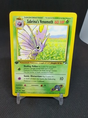 2000 Pokemon Gym Heroes 1st Edition #34/132 Sabrina's Venomoth