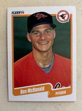 1990 Fleer Rookie Card #180 - Ben McDonald - Baltimore Orioles RC. rookie card picture