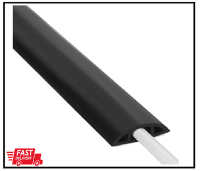 Floor Cable Cover 4ft Black Wire Cover For Floor Prevent Cable Trips & Protect W