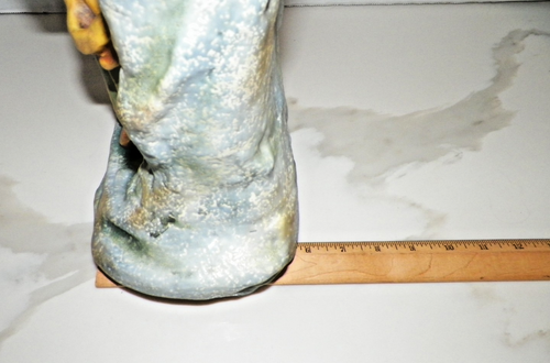 VINTAGE AMPHORA AUSTRIA POTTERY VASE FIGURAL WOMAN BLUE GREEN GOLD 11" - Picture 4 of 13
