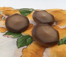 Unique COUTURE Casein Coat Button Set. Carved on Top. Extra Large. 1 & 5/8 inch