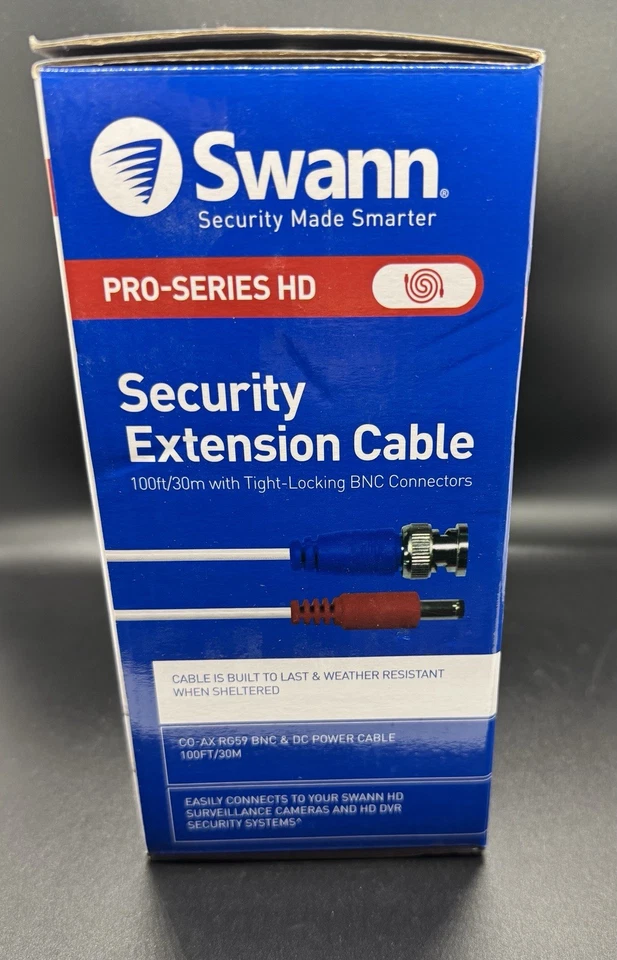 Swann PRO-SERIES HD Security Extension Cable 100ft/30m Tight Locking BNC Connect - Image 2 of 4