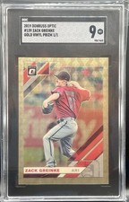 2019 Donruss Optic #139 Zack Greinke GOLD VINYL PRIZM SGC 9 MINT (1/1)