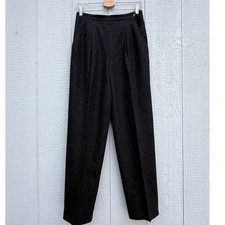 vintage ORVIS charcoal gray 100 wool classic high rise lined trouser pants sz 6
