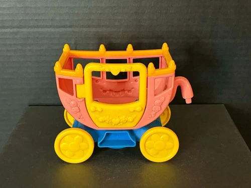 VINTAGE LITTLE PEOPLE CARRIAGE PINK TWO SEAT COACH WAGON