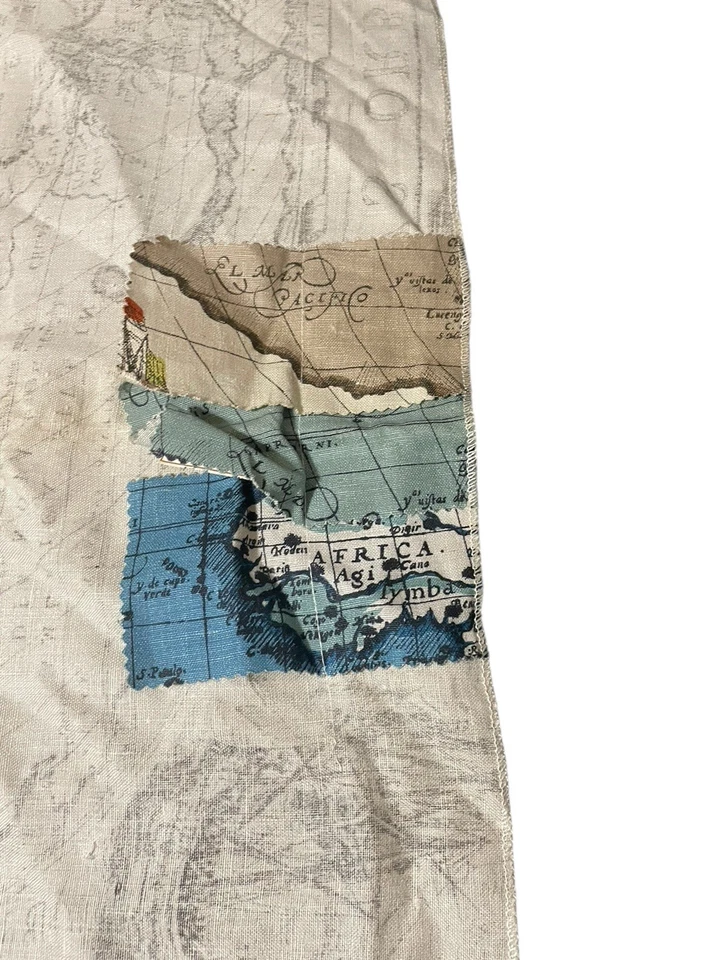Schumacher Typus Orbis Terrarum Mapa del Viejo Mundo 100% Tela de Lino Alemania Occidental Foto 4 de 4