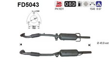 DPF Rußpartikelfilter Dieselpartikelfilter AS FD5043 Cordierit für OPEL ASTRA