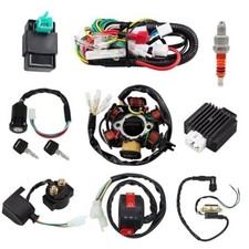 Complete Electrics Stator Coil CDI Wiring Harness Spark Plug Kits Aftermarket