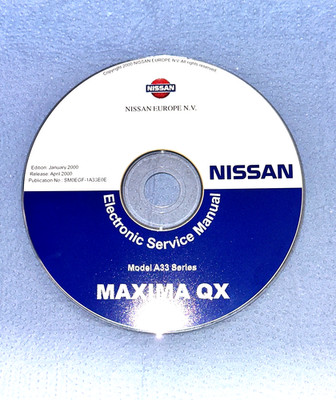 Nissan Maxima QX A33  Werkstatthandbuch Original ESM auf CD in Deutsch English F