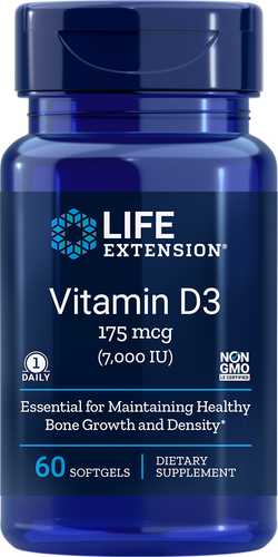 Life Extension VITAMIN D3 7000 IU 60 Soft Gels - 第 1/2 張圖片