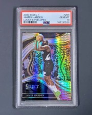 2023 PANINI SELECT GOLD CRACKED ICE #264 JAMES HARDEN /8 PSA 10