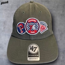 Philadelphia 76ers Hat Cap Strap Back NBA Basketball Gray Diamond Patch Mens