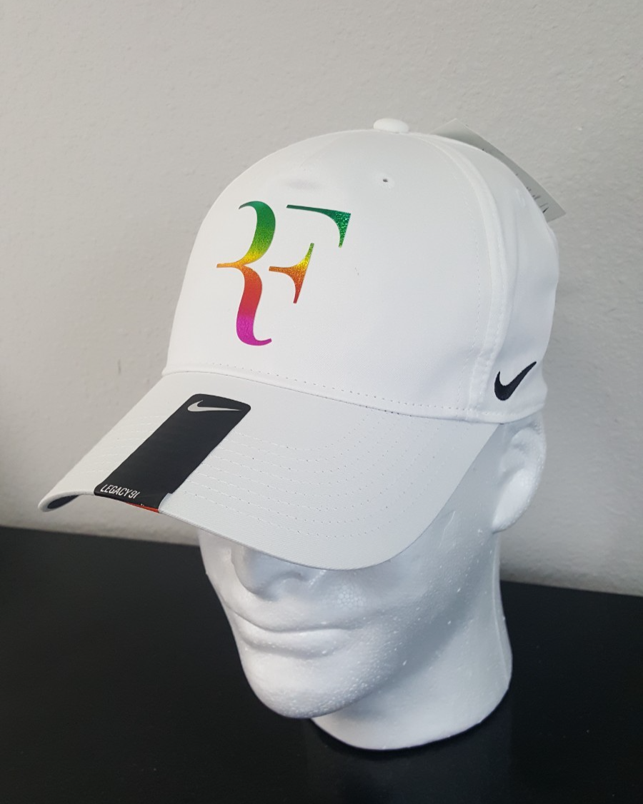 Nike ROGER FEDERER Legacy91 IRIDESCEN Tennis Hat Cap White 835536
